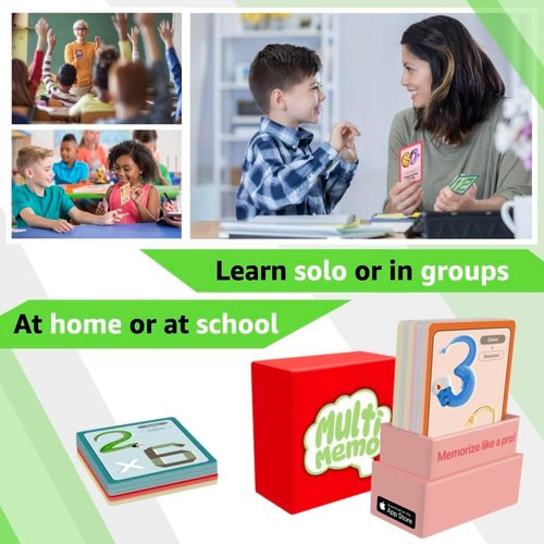 Multiplication Tables Flash Cards by [Brand Name] - Fun Math Learning Game for Kids | Covers 2x2 to 12x12