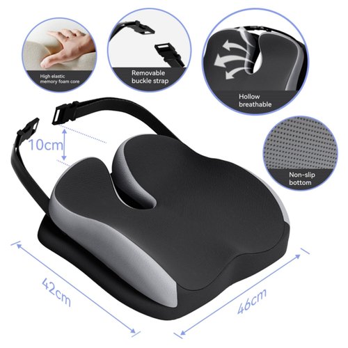 Seat Cushions for Office Chairs Wheelchair Cushion for Long Sitting Back Pain，Memory Foam Seat Car Computer Desk Chair Cushion，Coccyx Cushion for Tailbone Pain Relief Cushion Office Chair Butt Pillow