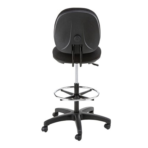 Alera Interval Series Swivel Task Stool, 100% Acrylic, Black