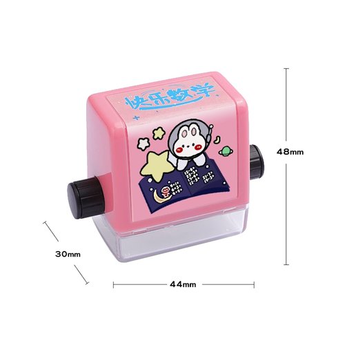 4PCS Teaching Stamps for Kids,Smart Math Roller Stamps,Math Practice Stamps,Addition Subtraction Multiplication Division Math Learning Stamps for Home Preschool Kindergarten Classroom Supplies