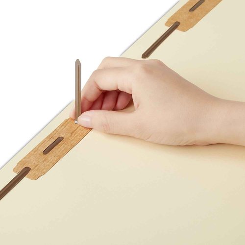 Staples File Folders, Reinforced End-Tab with Fasteners, Letter Size, Perfect for Home, Office or Classroom, 50-Pack, Manila