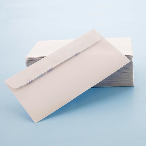 BAZIC Products Self-Seal White Envelopes - No Window Mailing Envelopes, Peel & Seal, 3 5/8" x 6 1/2" (100 Pack)