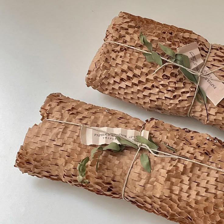 Qtheaes Honeycomb Packing Paper Roll 15"x300' Brown Reusable Cushioning Wrap