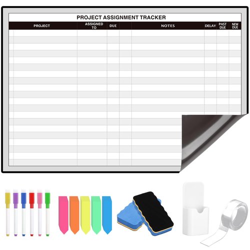Lincia Large Magnetic Project Planning Dry-Erase Board 24" x 36" Reusable Make Ready Board Property Management Office Whiteboard for Wall Project Planner for Managers & Entrepreneurs