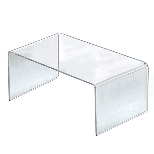 Azar Displays, 515311, Acrylic Laptop Stand, Computer Riser for Desk, Monitor Stand, Closet Organizer for Clothes & Shoes, Cabinet Display for Accessories and Decor, Clear, 4 Pack, 12"x7.75"x6"