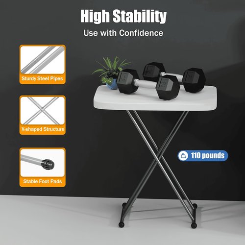 TYUNGZM 30.3 * 19.68in Adjustable Folding Laptop Table TV Tray, Foldable/liftable, Portable Folding Desk Writing Computer Desk for Home Office