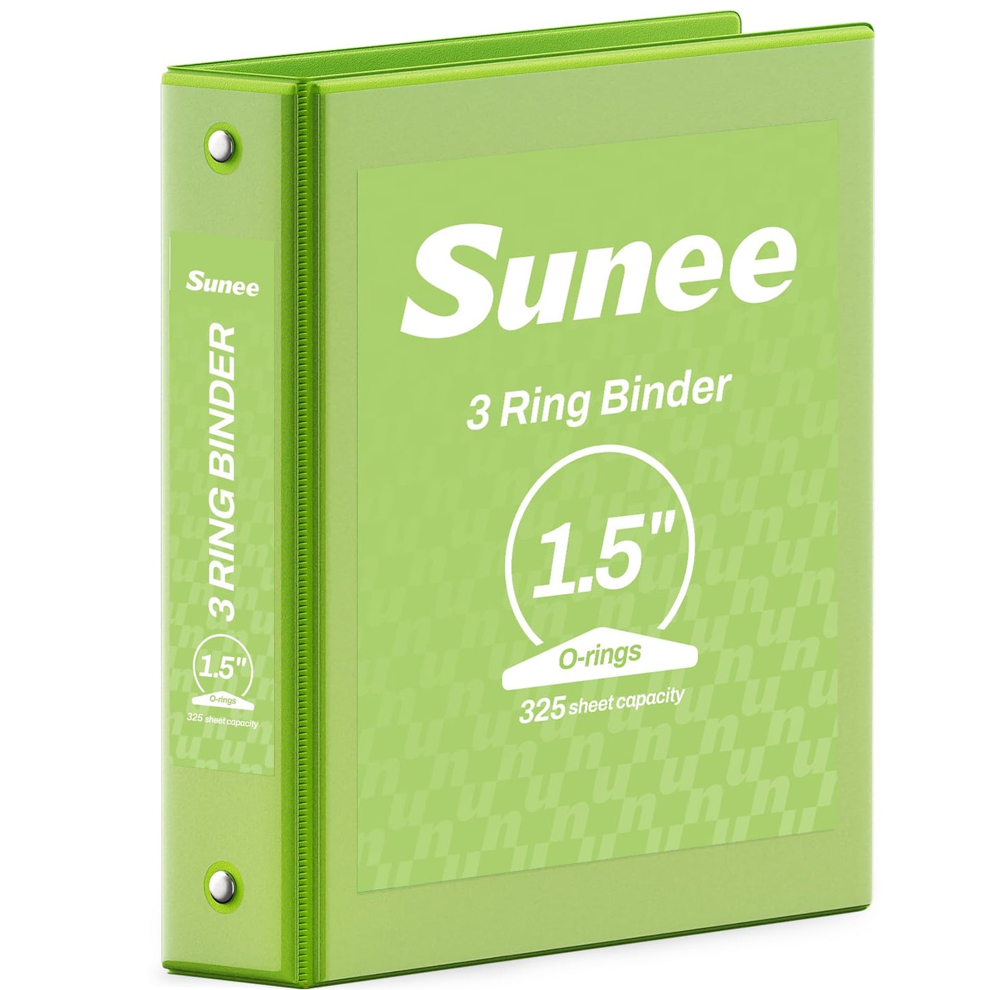 SUNEE 3 Ring Binder 1.5 Inch 1 Pack, Clear View Binder Three Ring PVC-Free (Fit 8.5x11 Inches) for School or Office Supplies, Tender Green