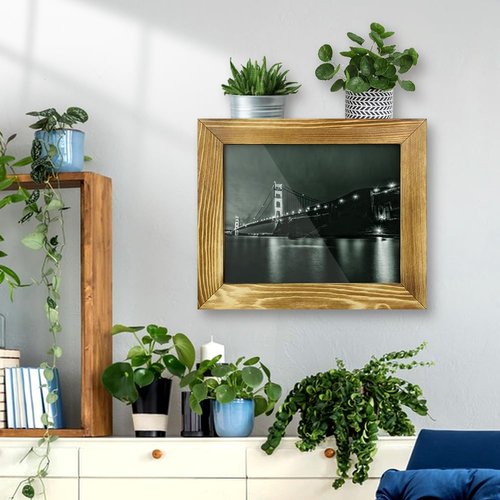 Hidden Gun Storage - Concealment Gun Safes for Pistols, Secret Decor Solid Wooden Handgun Picture Frames Box (Solid Wood)