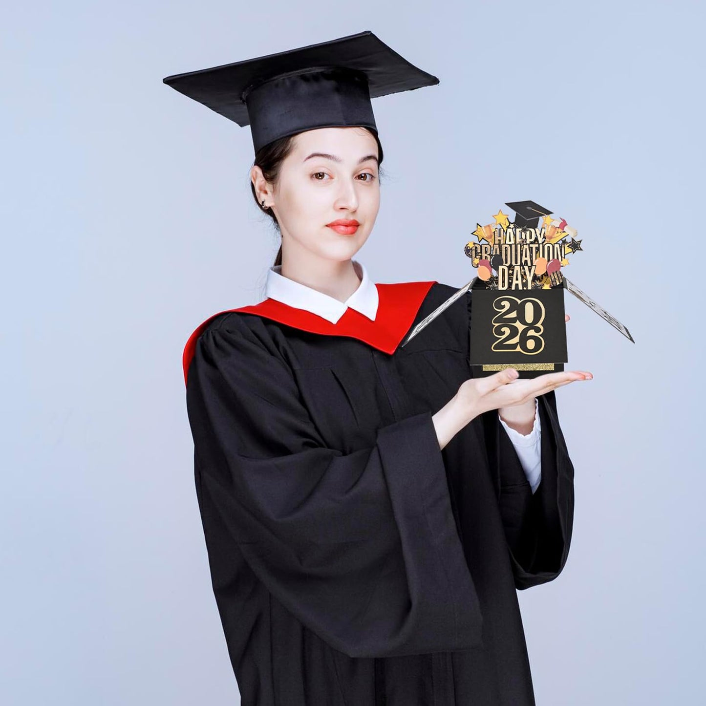 POPGIFTU Graduation Pop Up Card 2026 – 3D Happy Graduation Card with Envelope, Congrats Grad Cards for High School or College Graduate, Money & Gift Card Holder