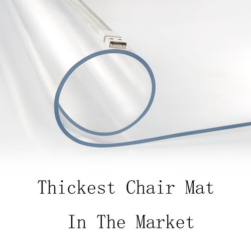 Thickest Chair Mat for Hardwood Floor - 1/8" Thick 47" X 35" Crystal Clear Chair Mat for Hard Floor, Can't be Used on Carpet Floor
