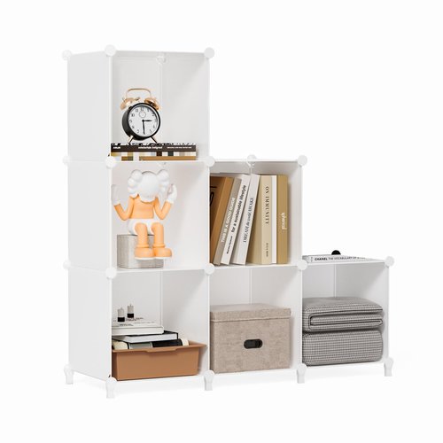 FUNLAX Cube Storage Organizer, 6 Cube Storage Shelf, Cubical Storage Shelves, Cube Organizer, Modular Storage Cube Suitable for Bookself, Clothes, Closet Organizers and Storage