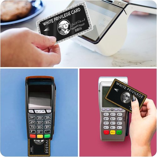 Thaph-Ky White-Privile_ge Card Skin | 4 PCS Debit Card White-Privileg_e Sticker, Skin Cover for EBT, ID, Student, Transportation, Bank Card - Protecting No Bubble Anti-wrinkling Slim Cover