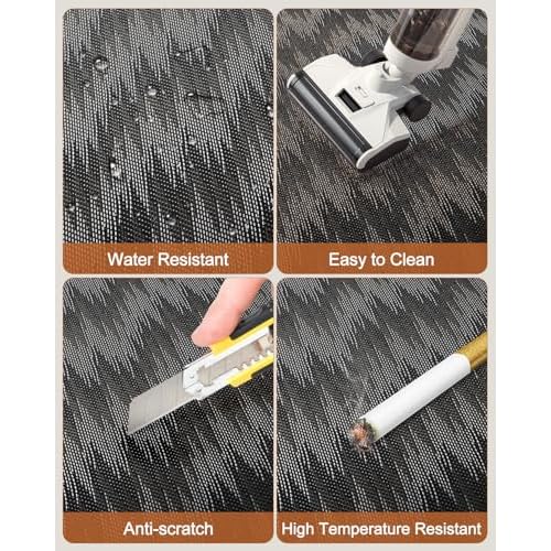 Blvornl Large Office Chair Mat for Hardwood Floor, Rolling Chair Mat for Hard Wood, Large Anti-Slip Hard Floor Protector, Heavy Duty Computer Desk Rug for Office and Home 50"*63" Dark Grey