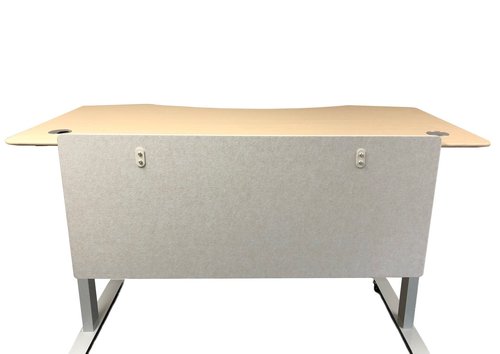 ApexDesk Artsonic 54-Inch Dual-Use Modesty Vanity Panel Divider Made of Polyester Fiber with Clamps for Standing Desk (54", Beige)