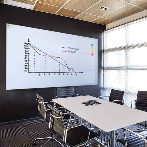 ZHIDIAN Magnetic Whiteboard Contact Paper for Wall 36 x 24 inches, Magnetic Dry Erase White Board Sticker with Non-Adhesive Backing for Office Home School