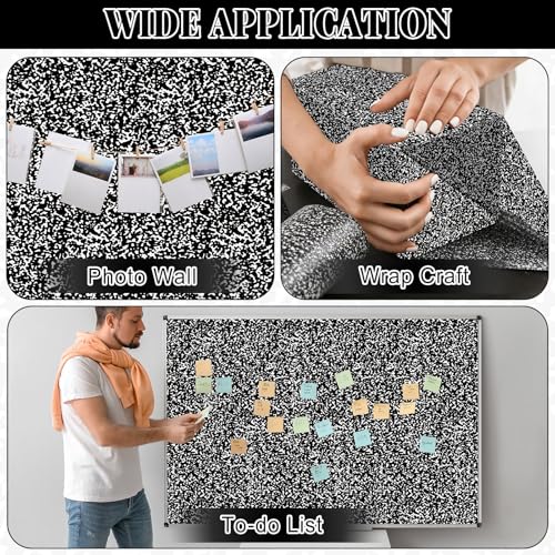 Black Composition Bulletin Board Roll 15.7 x 240 Inches Non-Woven Fabric Classroom Decor