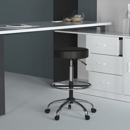 Boss Office Products Vinyl Medical/Drafting Stool, unspecified, Black