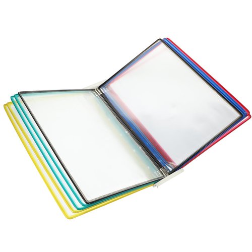 NUOBESTY Transparent Wall Hanging File Organizer – 10-Page Flip File Folder, Clear PVC Document Holder for Space-Saving Office, School, Home Storage