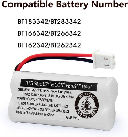 GEILIENERGY Cordless Phone Battery - Compatible with VTech & AT&T Models | Pack of 2