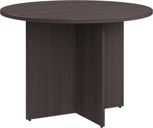 Bush Business Furniture 42-Inch Round Conference Table - Stylish Wood Base for 4 Users | Storm Gray