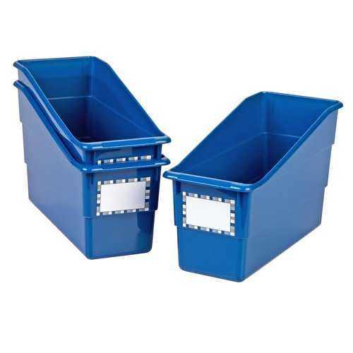Really Good Stuff Durable Book and Binder Holder - 6pack, Navy Color, 5 ?" x 12 ?" x 7 ?", Classroom Organization, Storage Solution, Sturdy and Versatile