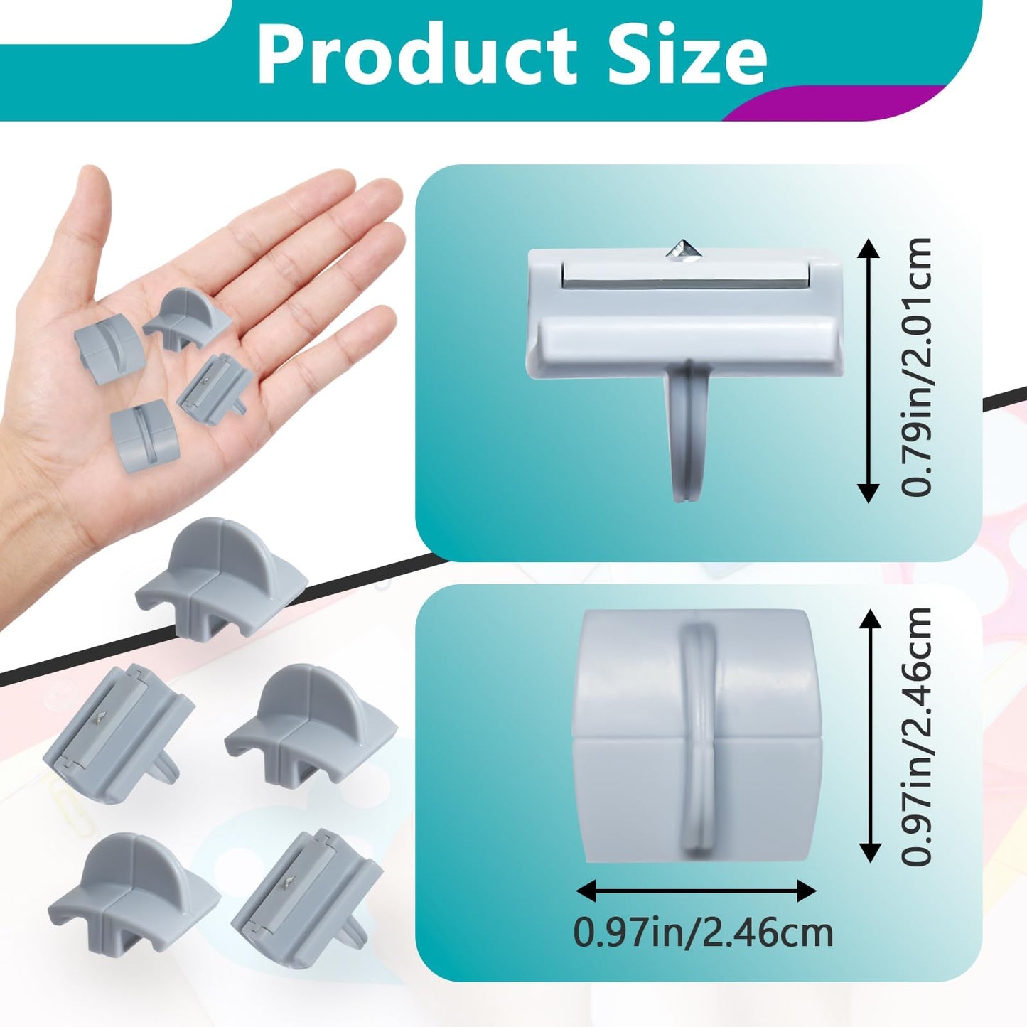 9 Pcs 157400-1001 Paper Trimmers Blades Compatible with Fiskars Blades, Compatible with 12" Portable Paper Cutter Style I Blade 1968701005, Grey