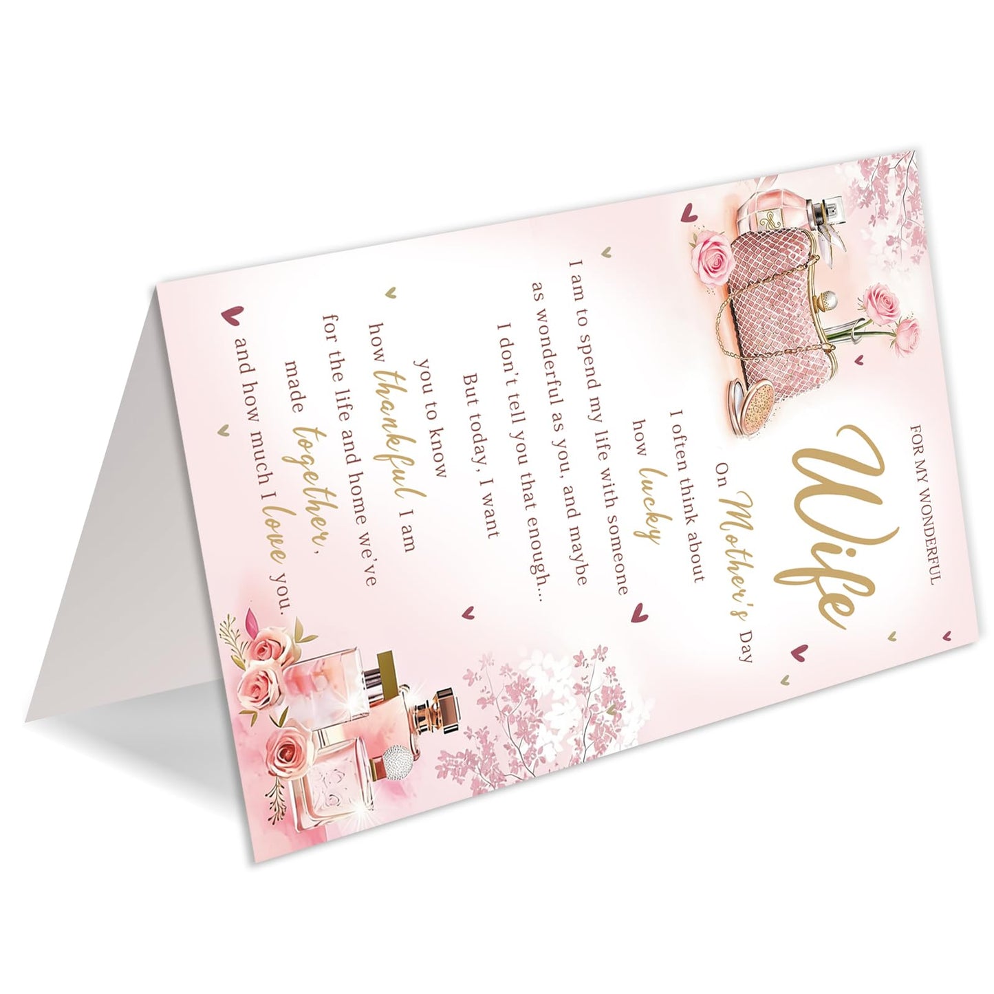 gerdiny Mother's Day Card Gifts for Wife, Mothers Day Gifts from Husband, Wife Mothers Day Card