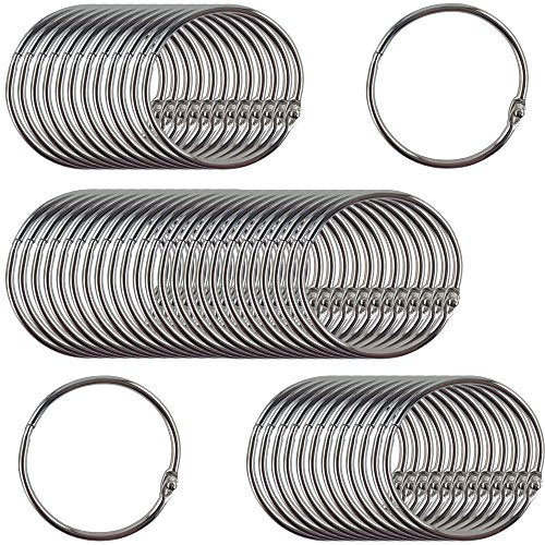 Clipco 2-Inch Nickel Binder Rings 50-Pack – Large Loose-Leaf/Book Rings