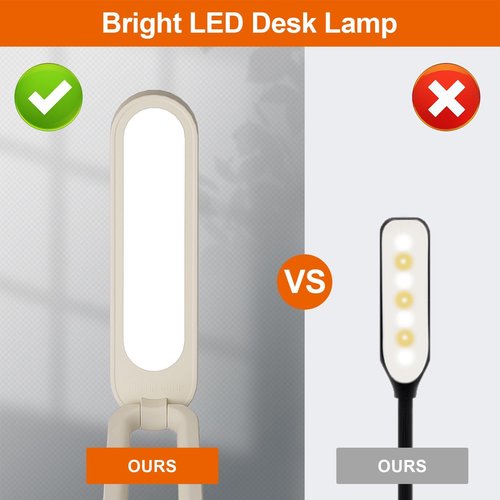 Giryuhd LED Desk Lamp - Rechargeable & Portable Light with 3 Brightness Levels | Ideal for Home & Office