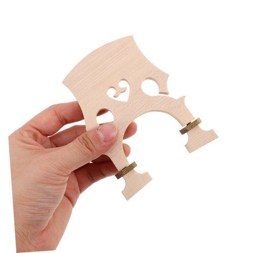 Yardwe European Maple Wood Adjustable Cello Bridge for Cello Low and Tall Bridge Replacement for School and Personal Practice Durable Sound Performance