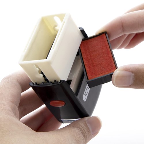 BAZIC Products Paid Self-Inking Stamp with Red Ink for Office, Business, and Documents, Easy Refillable Pad, Crisp & Clear Impressions, 24-Pack