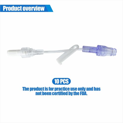 IV Extension Set - Luer Lock Veterinary Training Tubing | 10 Pcs Disposable Kit