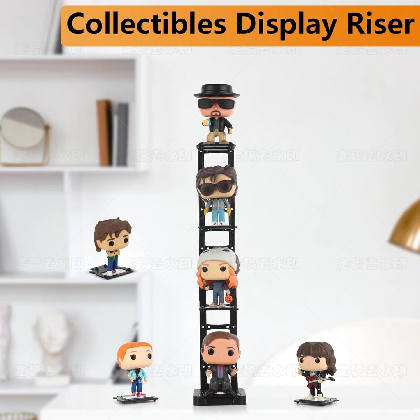 YODAR Display Shelf Organizer - 3 Tier Risers for Funko Pop Figures | Stylish Home Decor