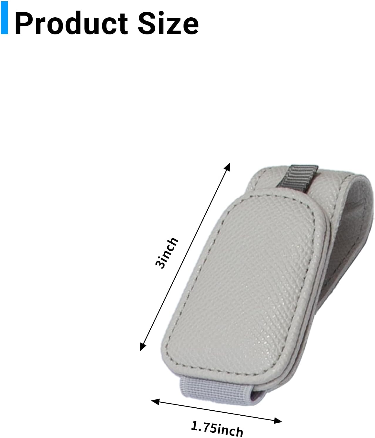 Yuoyar Magnetic Sunglass Holder - 2-Pack Universal Clip for Car Visor | Convenient Grey Eyewear Organizer