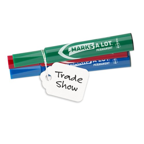 Avery 12200 Medium-Weight White Marking Tags, 3 1/4 x 1 15/16 (Box of 1000)