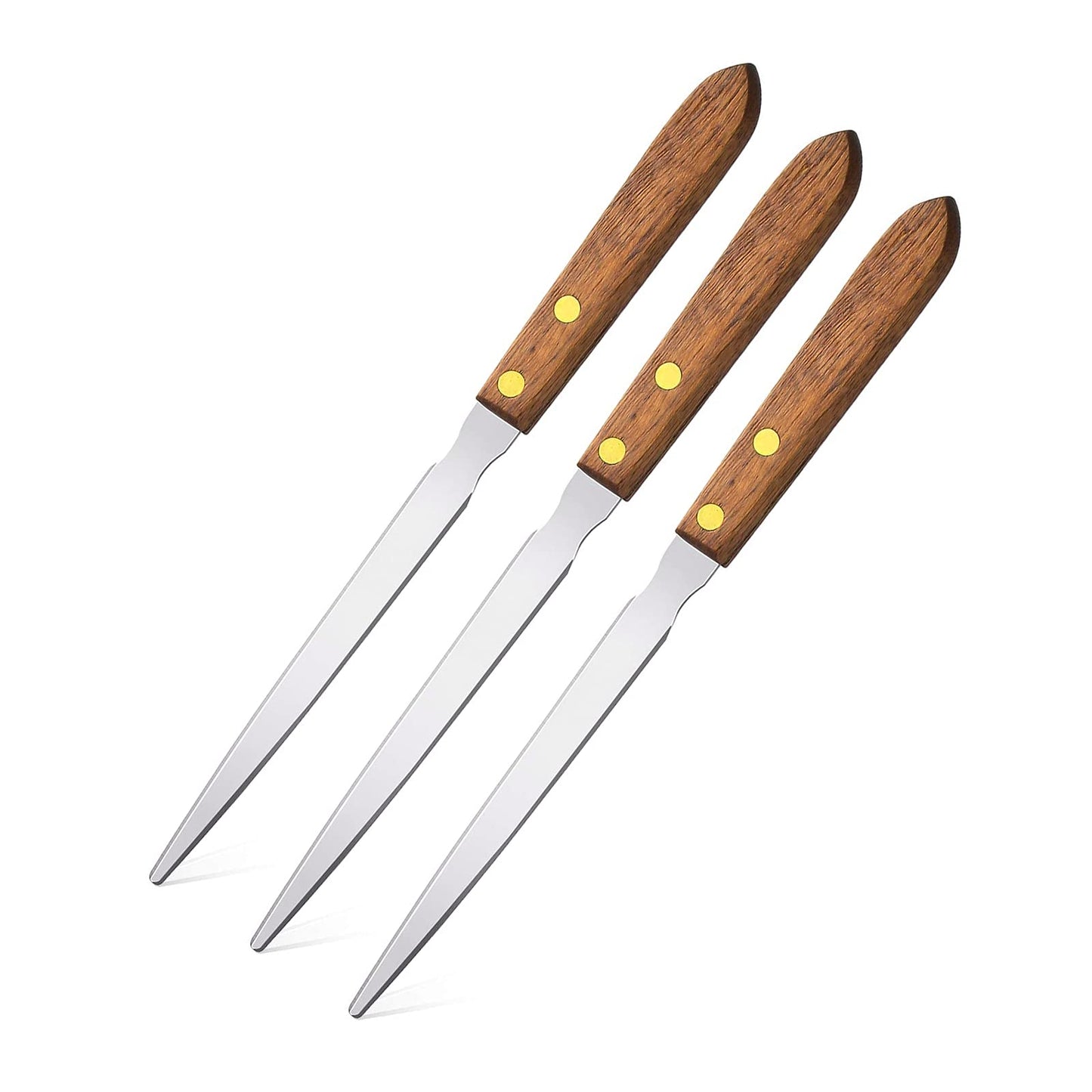 3 Pieces Office Supplies Letter Opener Stainless Steel Staple Remover Lightweight Envelope Opener with Elegant Wood Handle （8.6“ x 0.7")