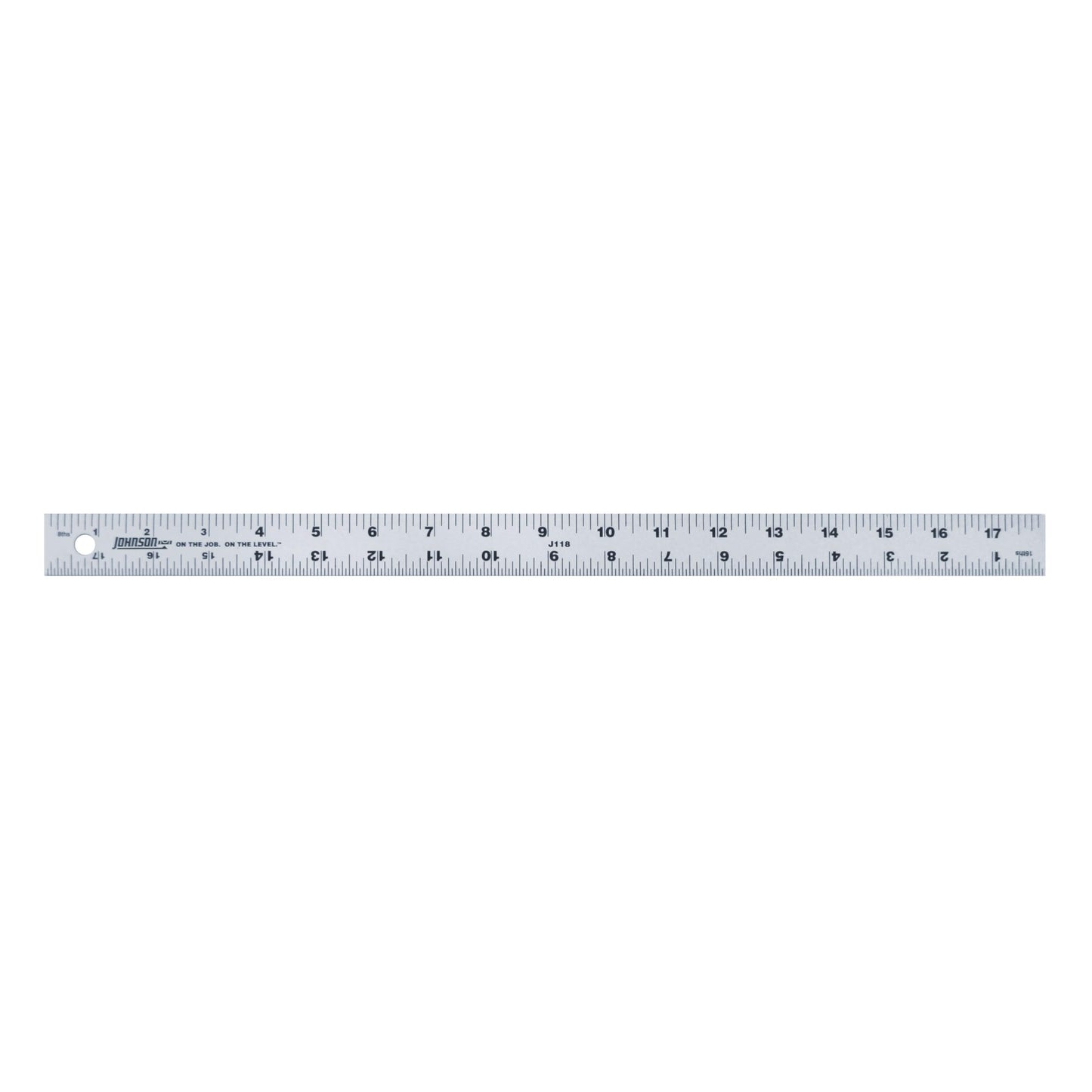 Johnson Level & Tool J118 Aluminum Rule, 18", Silver, 1 Rule
