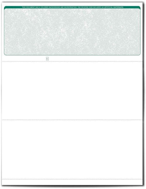 VersaCheck Secure Checks - 1000 Blank Business Voucher Checks - Green Classic - 1000 Sheets Form #1000 - Check on Top (10GC04-6660)