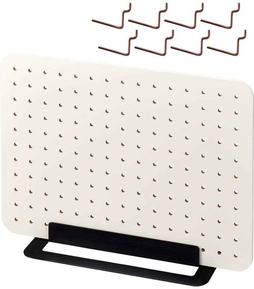 キングジム(Kingjim) King Jim PG400 Peggy Board, Tabletop Storage, Perforated Board, No Tools Required, White