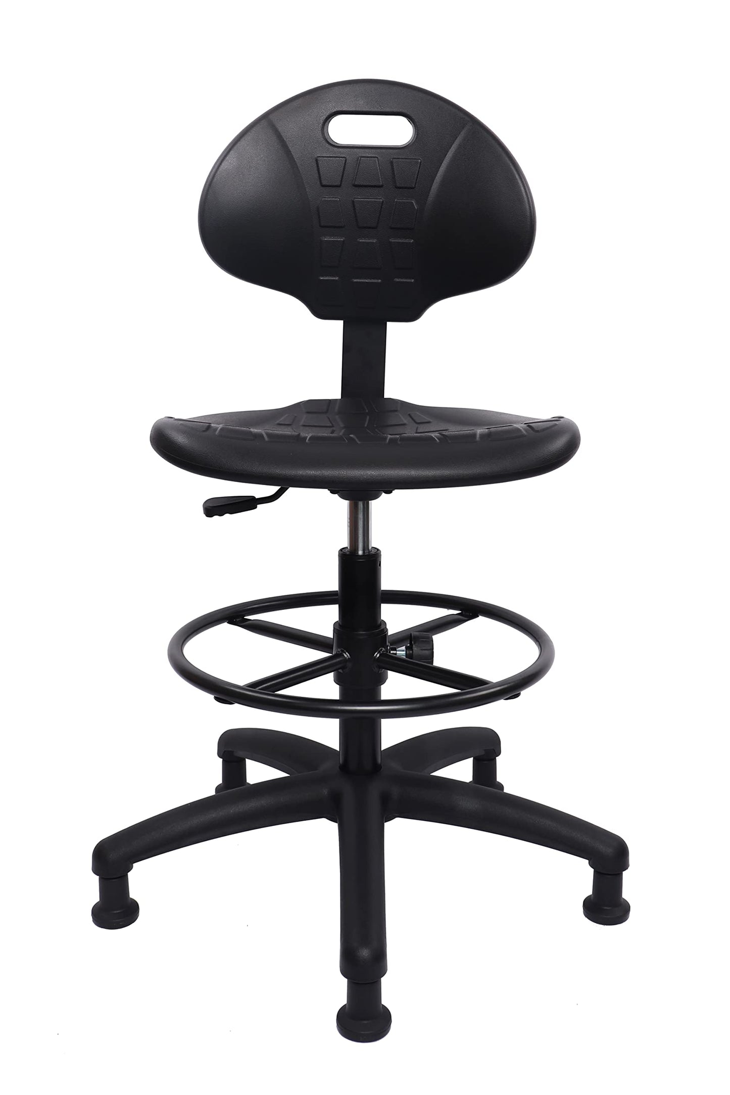 TAKE UR SEAT® Deluxe Drafting Lab Stool Chair, 18'' Adjustable Footring, 10'' Adjustable Height, 450 lbs seat Capacity, Heavy Duty, Shipped Within 24 Hours (Glide Non-Rolling)
