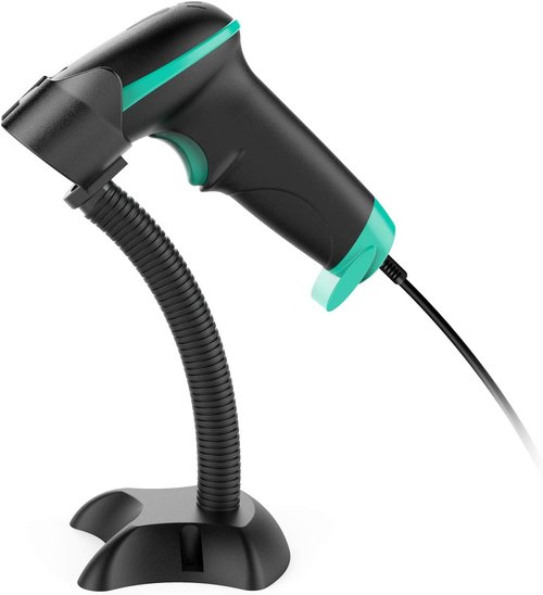 NADAMOO USB Barcode Scanner - Automatic Sensing 1D Handheld Laser Reader for Retail & Warehouse