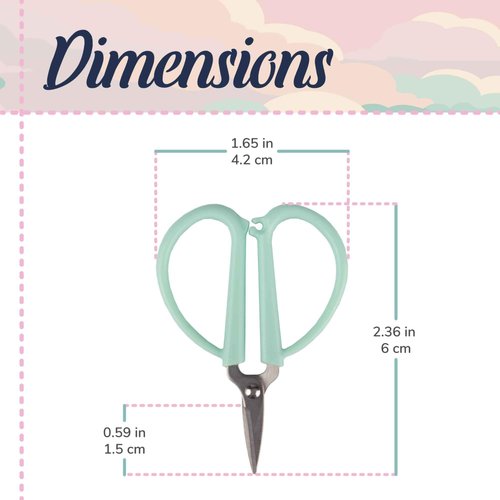 JubileeYarn Tiny Traveler Scissors - Portable Mini Airplane Snips - Beach Glass, Sea Pink, Aqua Haze - 30 Total Scissors