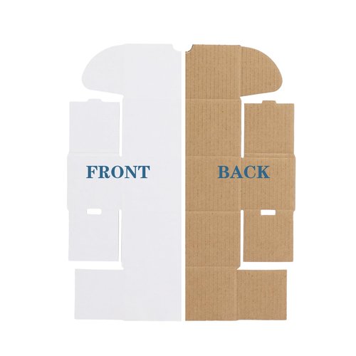 ZBEIVAN 4.6x2.2x2.2 White Shipping Boxes Set of 100, Corrugated Cardboard Mailer Boxes for Packaging Small Business Mailing Gifts