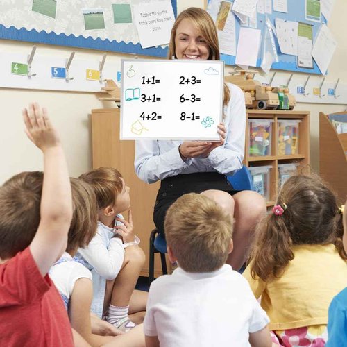 STOBOK 1Pc Dry Erase Board with Stand, Magnetic Dry Erase Board Magnetic Whiteboard Easel Desktop Tabletop Whiteboard for Home, Office, School, 11 x 14 Inch