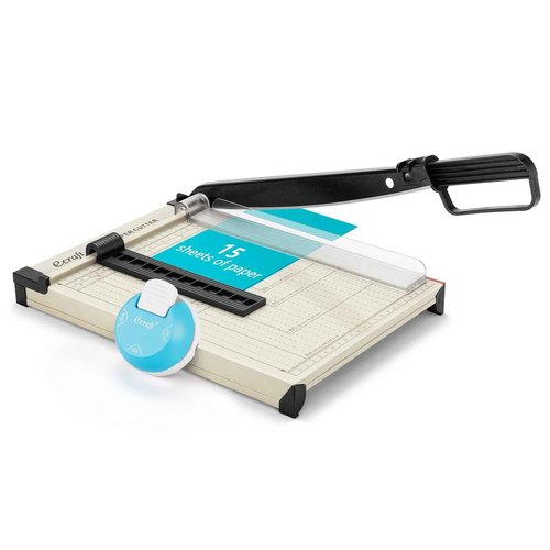 Ecraft 12" Guillotine Paper Cutter & Paper Corner Rounder Punch 3 in 1 (R4mm, R7mm, R10mm)