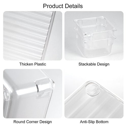 AMEITECH 7 PCS Clear Drawer Organizer Set, 4 Sizes Acrylic Drawer Storage Trays, Plastic Desk Drawer Organizer for Office, Storage Bins for Makeup, Vanity, Bedroom, Kitchen Gadgets Utensils