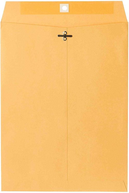 Mead Mailing Envelopes, Clasp Closure, 9" X 12", All-Purpose 24-lb Paper, Brown Kraft Material, 20 per Box (76020) (Pack of 12)