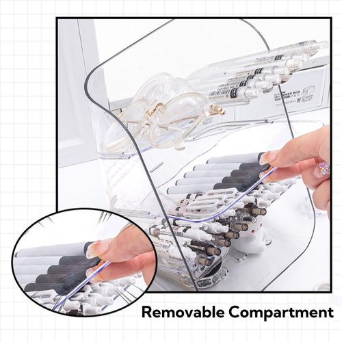 Saikvi Acrylic Pencil Holder Desktop Stationary Organizer Pencil Organizer for Desk for Office/Colleage/Home