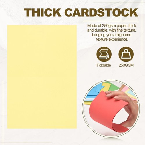 PATIKIL 20Pack Light Yellow 4x6 Blank Cards and Envelopes, Self Seal A6 Envelopes with Folded Cardstock Small for Greeting Cards Wedding Greeting Birthday Invitations Letter Mailing