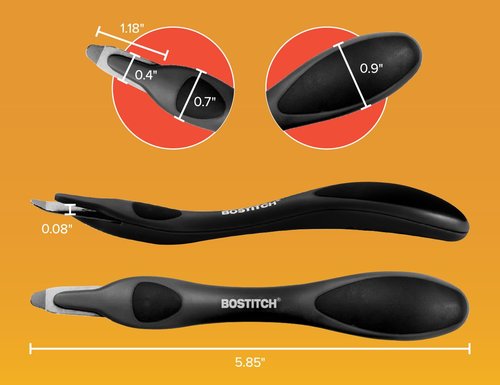 Bostitch Office Professional Magnetic Easy Staple Remover Tool - Staple Puller Stick for Office Home & School - 3 Pack - Black, Blue, and Red